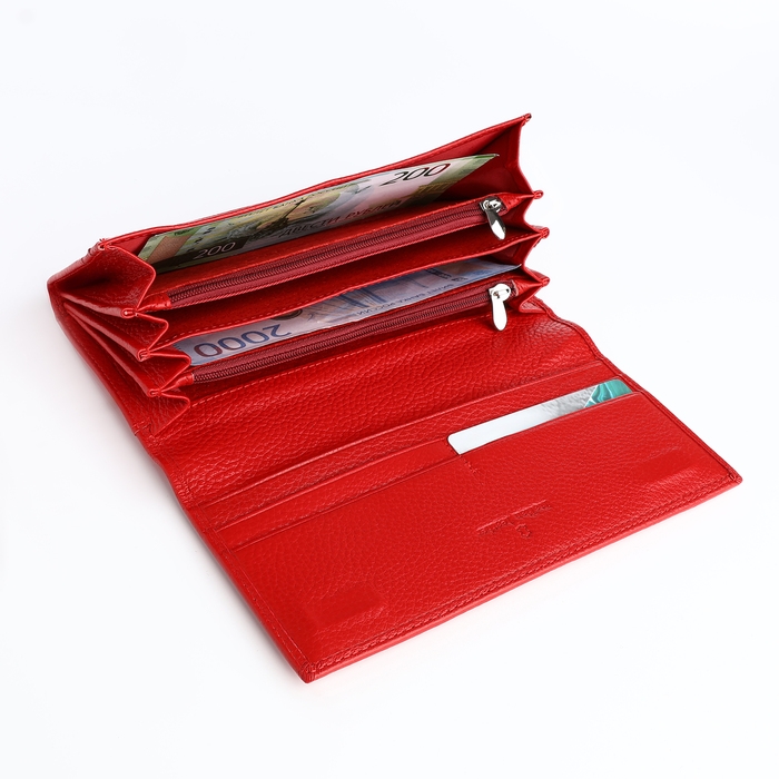 Кошелёк женский на магните, цвет красный Кошелёк женский на магните, цвет красный