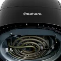 Аэрогриль Sakura SA-7671, 3.5 л, 1200 Вт, 9 программ, таймер, от 80 до 200&deg;C, чёрный