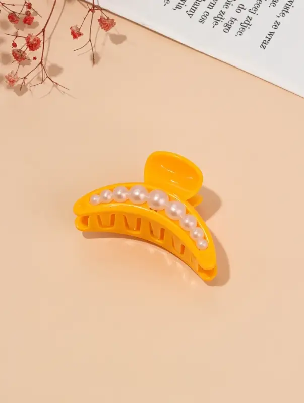 Крабик для волос &laquo;Люкс&raquo;, дуга бусины, 6.5 см, МИКС