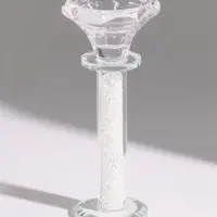 Подсвечник хрустальный &laquo;Кристалл&raquo;, 6.4&times;6.4&times;14.7 см, d=2.3 / 3.8 см