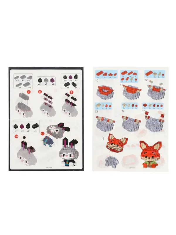 UNICON Конструктор UNICON Конструктор "MiniBlocks", город зверей, 2 в 1