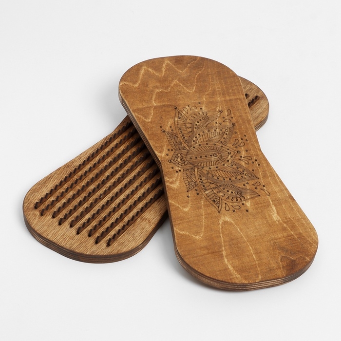 Садху, доска с гвоздями из дерева, для йоги, 2 шт Садху, доска с гвоздями из дерева, для йоги, 2 шт