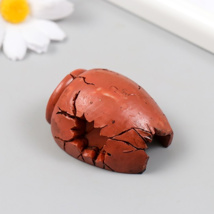 Фигурка для флорариума полистоун  Фигурка для флорариума полистоун "Черепок разбитой вазы" 5х4х3,2 см