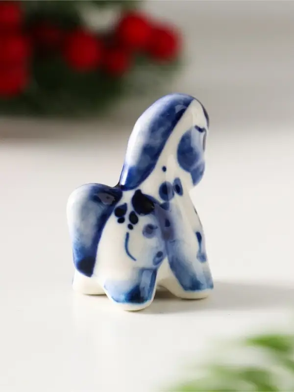 Сувенир Лошадка Кроха, 4х4х2,5 см, гжель Сувенир Лошадка Кроха, 4х4х2,5 см, гжель