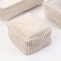 Набор корзин &laquo;Soft&Pure&raquo; 3 шт.: 1 шт. 38&times;27&times;11.5 см, 2 шт. 22&times;18&times;11 см, полиэстер. белый