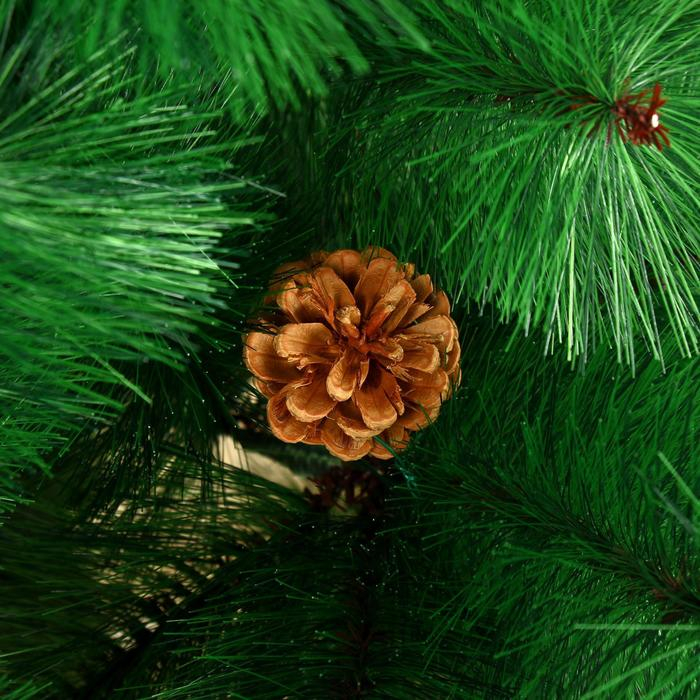 Кедр зелёный шишки 120 см, d нижнего яруса 80 см, d игл 10 см, 110 веток, металл подставка Кедр зелёный шишки 120 см, d нижнего яруса 80 см, d игл 10 см, 110 веток, металл подставка