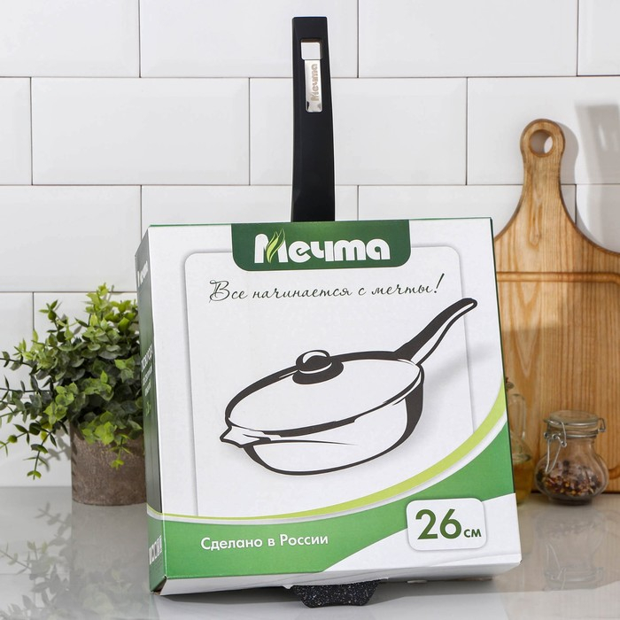 Сковорода «Гранит Star», d=26 см, стеклянная крышка, антипригарное покрытие, тёмно-синий Сковорода «Гранит Star», d=26 см, стеклянная крышка, антипригарное покрытие, тёмно-синий