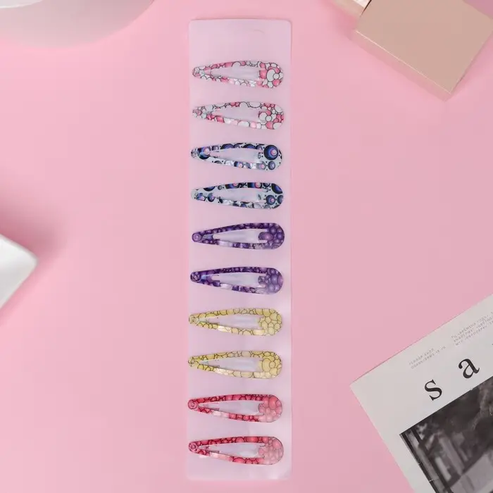 Невидимка для волос  Невидимка для волос "Дивина" (набор 10 шт) пузырьки, 4,5 см