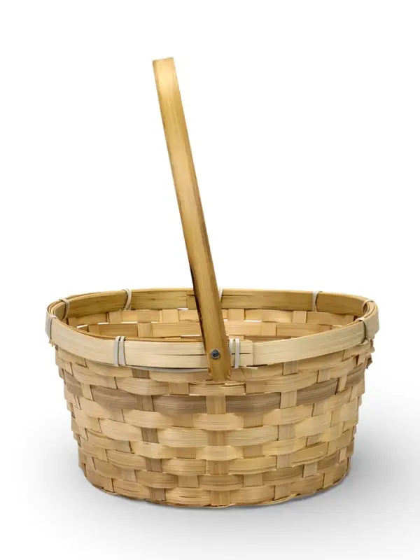 Корзина плетеная 26 х 12 х _ см, ручка складная h=21 см натуральный (к9352418)