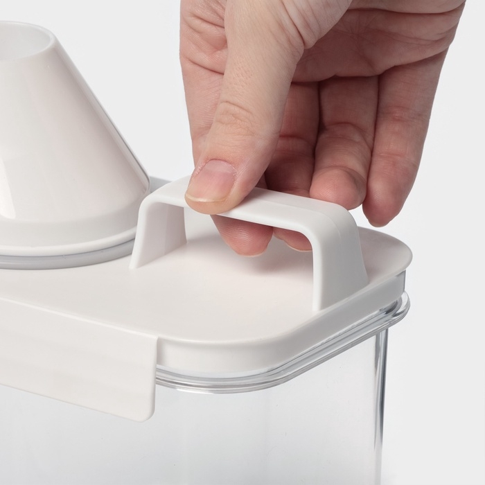 Контейнер для стирального порошка и кондиционера, с мерным стаканом, 1100 мл Контейнер для стирального порошка и кондиционера, с мерным стаканом, 1100 мл