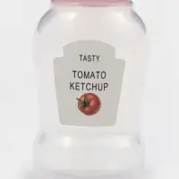 Бутылки для соуса &laquo;Мини&raquo;, набор 4 шт., 24 мл, 7.4&times;3&times;2.6 см, пластик, прозрачные, наклейка МИКС