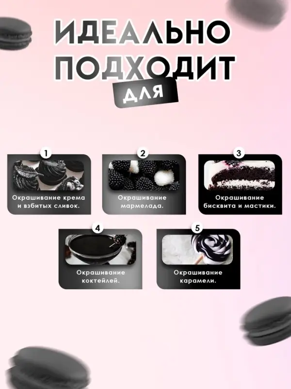 Пищевой краситель Top decor гелевый &laquo;чёрный&raquo;, 100 г