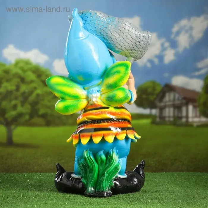 Садовая фигура  Садовая фигура "Гном с сачком" 50х20х17см