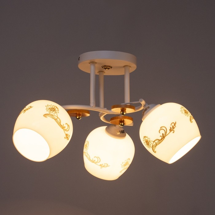 Люстра Люстра "Габриэль" 3х60Вт Е27 Белый 46х46х28см