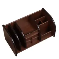 Органайзер 7 секций, 2 выдвижных ящика, серия Орех с кантом темным, 16&times;30&times;15 см