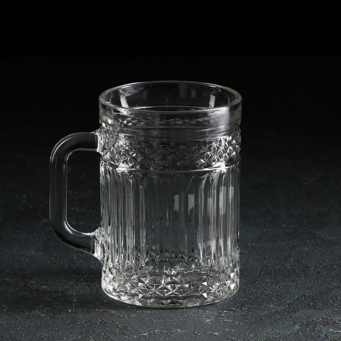 Кружка стеклянная «Крист», 400 мл, МИКС