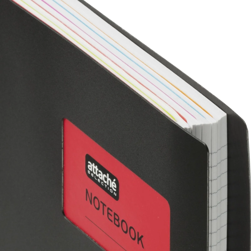 Бизнес-тетрадь B5,200л,кл,греб. Attache Selection Office book чернметаллик