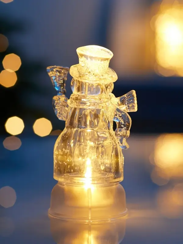 Световая фигура  Световая фигура "Снеговик", 13 см, 1 LED, LR44x3, Т/БЕЛЫЙ