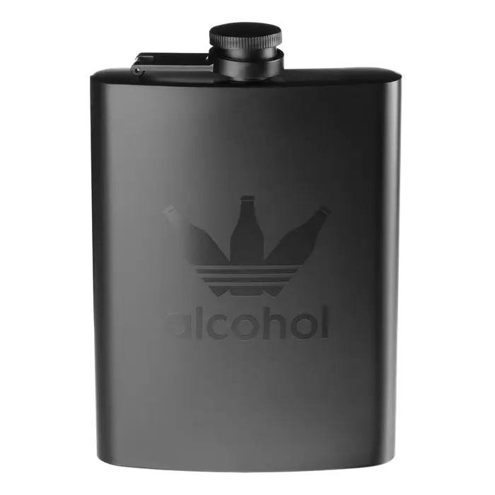 Фляжка Alcohol, нержавеющая сталь, 240 мл, 8 oz