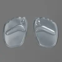 Полустельки для обуви, на клеевой основе, силиконовые, 9.5&times;6.5 см, пара, прозрачные