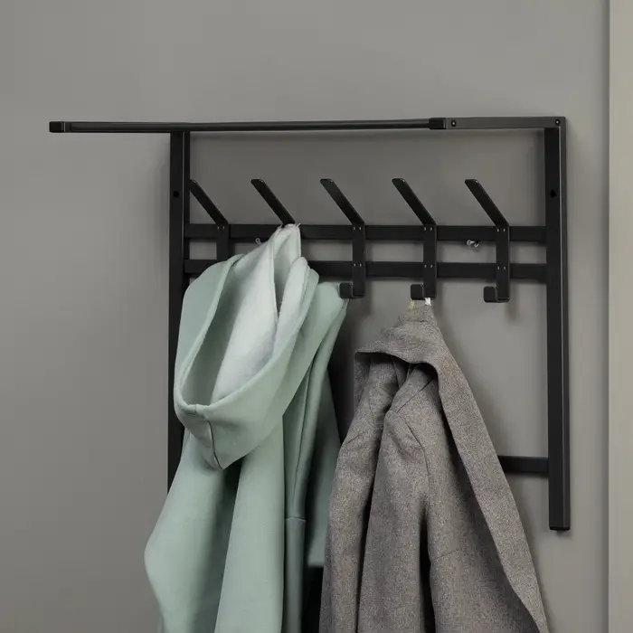 Вешалка с полкой 2-х ярусная &laquo;Торонто 22&raquo;, 67&times;27&times;58.5 см, графит