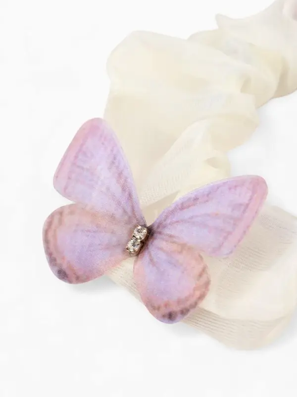 Резинка для волос &laquo;Бабочки&raquo; бежевая, Принцессы Дисней