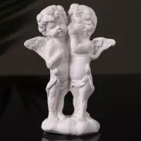 Фигурка гипс &laquo;Ангелы шепчутся&raquo;, 9&times;6.5&times;3.5 см, натуральный