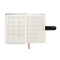 Ежедневник недатированный формат А5, с хлястиком, 112л, линия, пвх, Классика Черный Ежедневник недатированный формат А5, с хлястиком, 112л, линия, пвх, Классика Черный