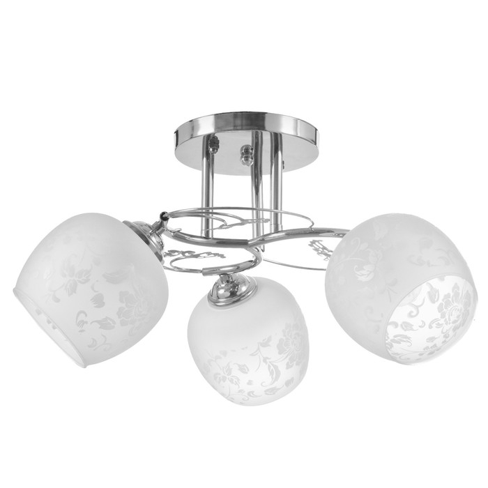 Люстра потолочная "Кураж" 3х40Вт Е27 Цвет: Серебро