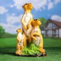 Садовая фигура из гипса &laquo;Сурикаты&raquo;, 36.5&times;14&times;22 см