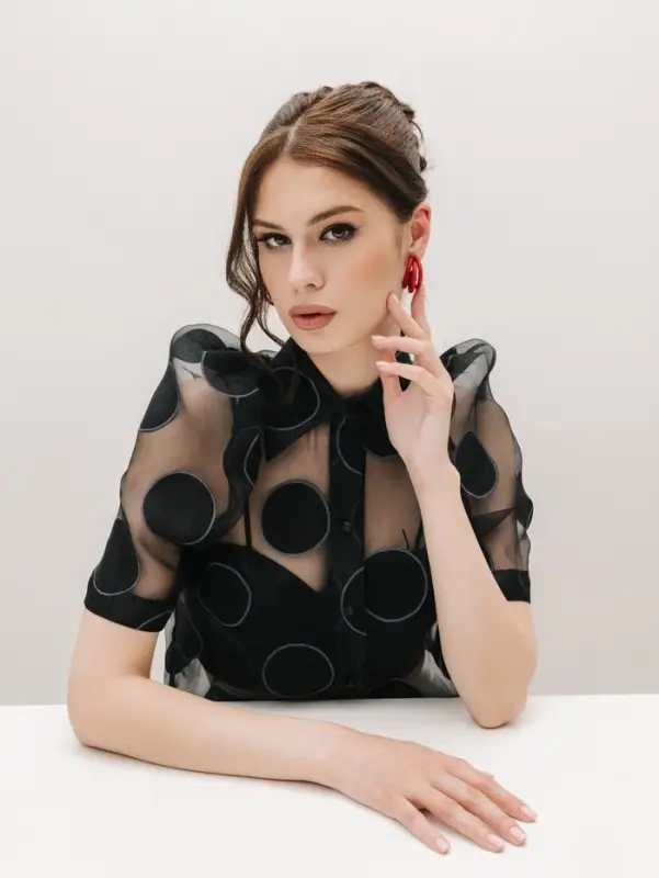 Серьги кольца тройные QF &laquo;Боттега&raquo;, d=3.5, красные