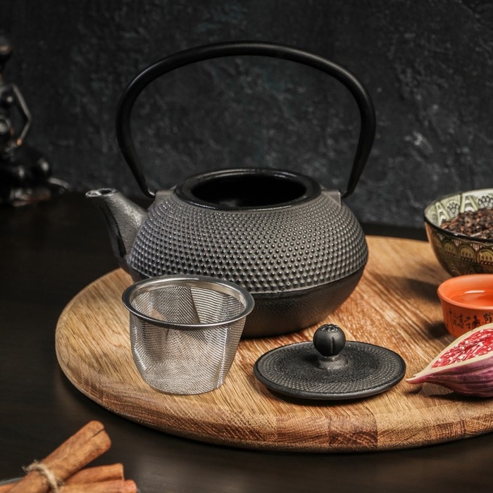 Чайник чугунный Magma «Восточная ночь», 600 мл, с ситом, эмалированный внутри Чайник чугунный Magma «Восточная ночь», 600 мл, с ситом, эмалированный внутри