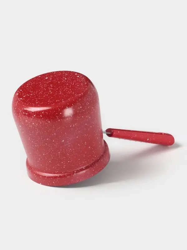 Турка Доляна &laquo;Мрамор рэд&raquo;, 800 мл, d=10 см, антипригарное покрытие, индукция, красная