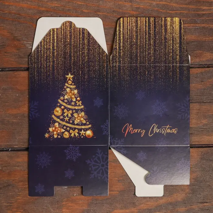 Коробка складная, подарочная новогодняя Merry christmas 10×10×10 см Коробка складная, подарочная новогодняя Merry christmas 10×10×10 см
