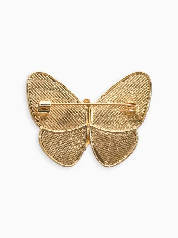 Брошь  Брошь "Бабочка" под галиотис, цвет зелёный в золоте