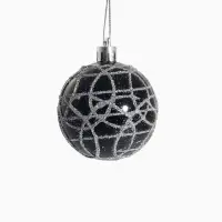 Ёлочные игрушки &laquo;Авива&raquo;, шары новогодние, d=6 см, набор 9 шт., серебро