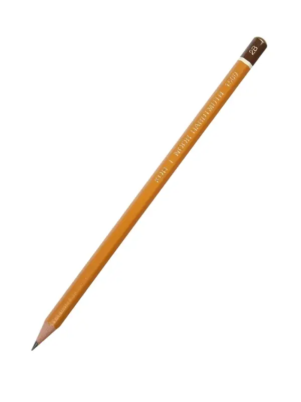 Карандаш чернографитный 2.0 мм, Koh-I-Noor 1500 2B, профессиональный, L=175 мм