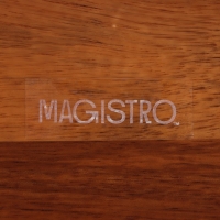 Набор фарфоровых соусников на деревянной подставке Magistro «Галактика», 4 предмета: 3 соусника 100 мл, подставка 33×9×5 см, цвет чёрный