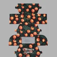 Коробка для 2 капкейков &laquo;Мандарины&raquo;, 10 х 16 х 10 см