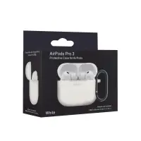 Чехол для AirPods Pro 3 с карабином White