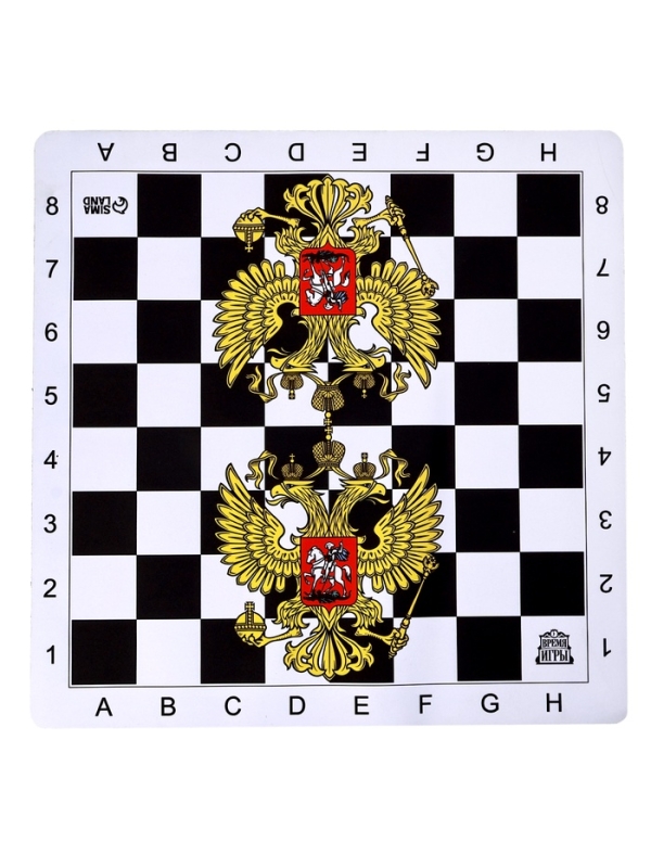 Шахматное поле  Шахматное поле "Герб" 50 х 50 х 0.2 см, каучук