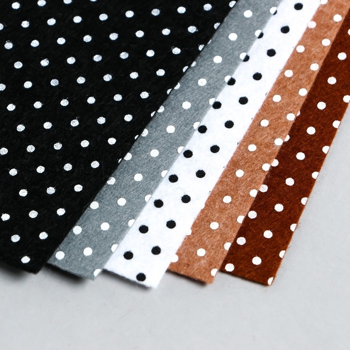 Фетр Фетр "BLITZ" 1 мм 20х30 см ± 2 см (набор 5 шт) ассорти №1