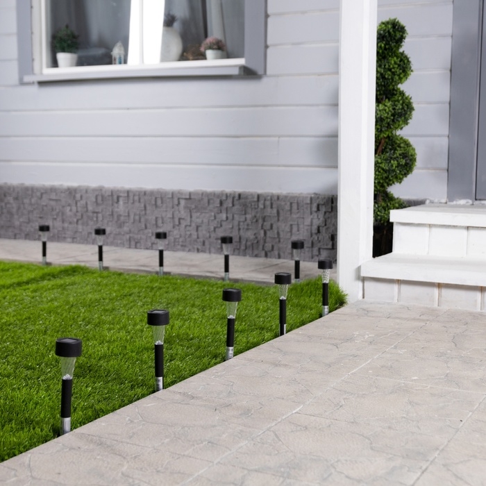 Набор садовых светильников на солнечной батарее «Трапеция», 4.5 × 30 × 4.5 см, 1 LED, свечение белое, 10 шт. Набор садовых светильников на солнечной батарее «Трапеция», 4.5 × 30 × 4.5 см, 1 LED, свечение белое, 10 шт.