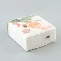 Салфетки бумажные однослойные &laquo;Счастливого Нового года. Мандарины&raquo;, 24&times;24 см, набор 50 шт.
