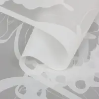 Пленка для цветов, "Бабочки", белая, 57х57 см