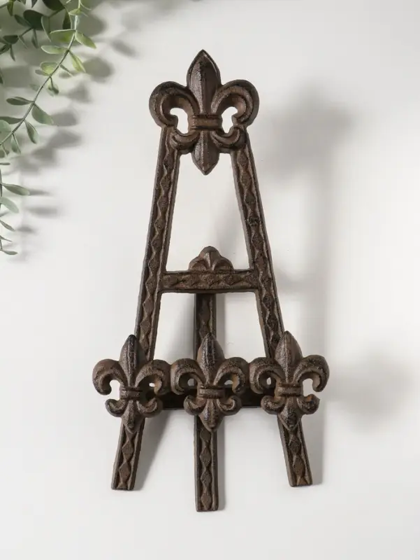 Подставка-держатель для книг чугун "Геральдическая лилия" 16х18х29 см