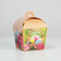 Коробка кондитерская складная, упаковка «Счастливой Пасхи», 17 х 17 х 26 см Коробка кондитерская складная, упаковка «Счастливой Пасхи», 17 х 17 х 26 см