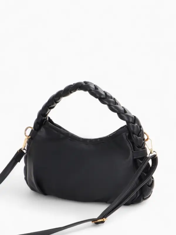 Сумка женская багет на молнии, 24&times;6&times;15.5 см, чёрная