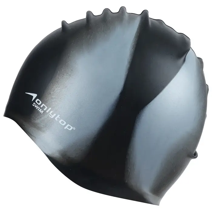 Шапочка для плавания взрослая ONLYTOP, силиконовая, обхват 54-60 см, МИКС