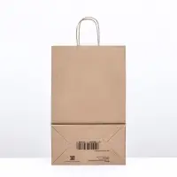 Пакет бумажный крафт 90 г/м&sup2;, круглая ручка 22&times;12&times;34.5 см